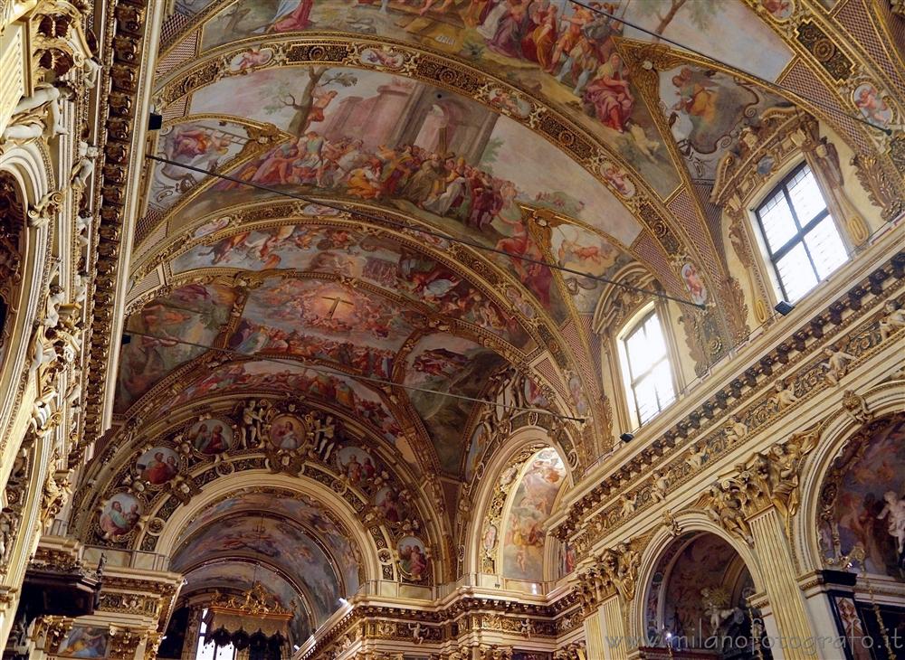 Milan (Italy) - Ceiling covered with frescos of the Church of Sant'Antonio Abate